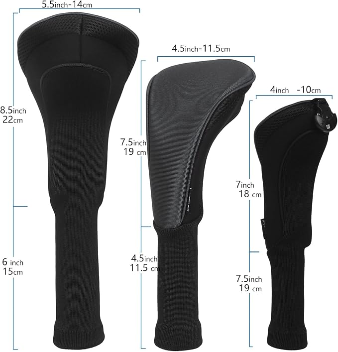 Craftsman Golf 11pcs/Set Neoprene Iron Headcover Set+3pcs/Set Driver Fairway Hybrids Headcover