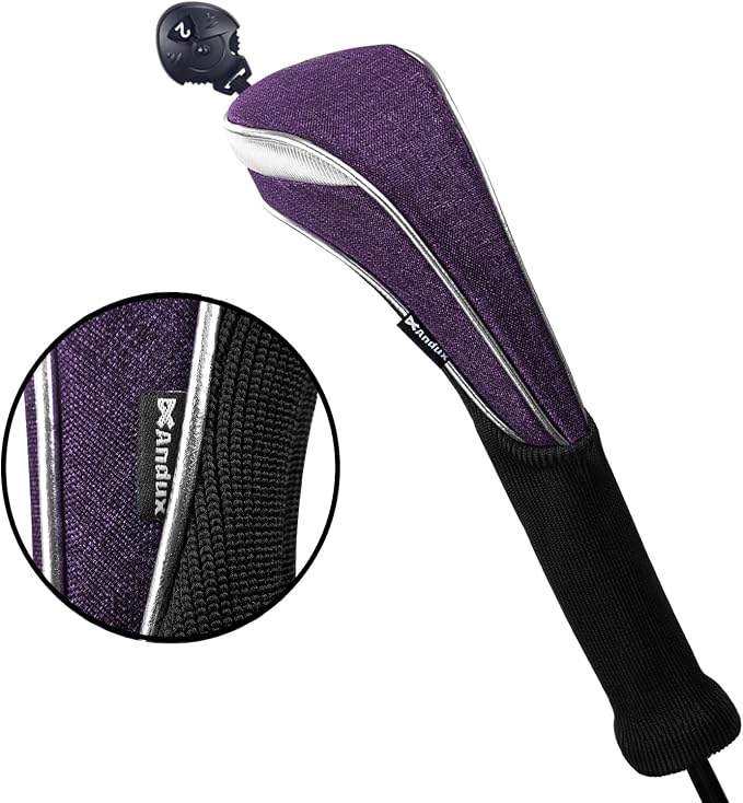 Andux 4 Pack Nylon Long Neck Golf Hybrid Club Head Covers with Dial No. Tag CTMT-03