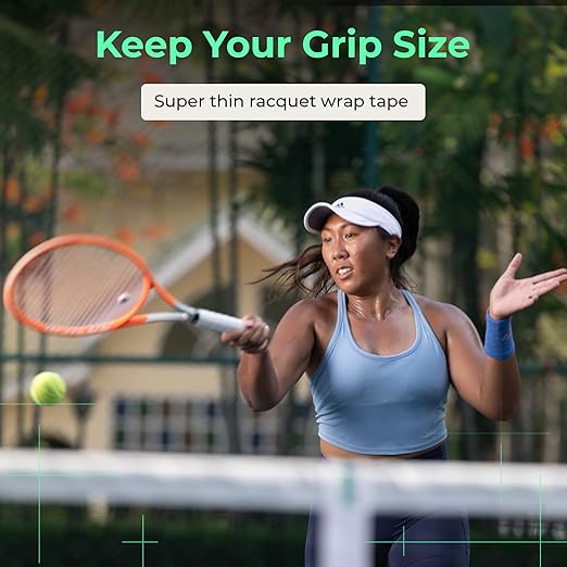 ADV MaxTac Tacky Tennis Overgrip - 12 Pack Extremely Sticky Non-Slip Tennis Grips Overgrip - Razor-Thin & Easy to Use Pro Tennis Racquet Grip Tape (12-Pack Volt)