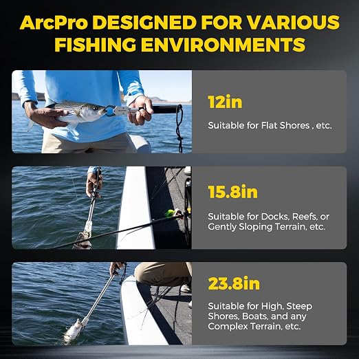 2-in-1 Fish Lip Gripper, 15.8" Stainless Steel Fish Gripper with Scale, 60lb Weighing Fish Grabber, 360° Non-Slip Swivel Handle, Tool for Saltwater & Freshwater