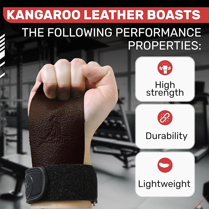 X-GRIPP: Kangaroo Leather Hand Grips for Weight Lifting, and Cross Training - Gymnastics, Grips for Men and Women for Muscle and Pull ups - Tactical Grips