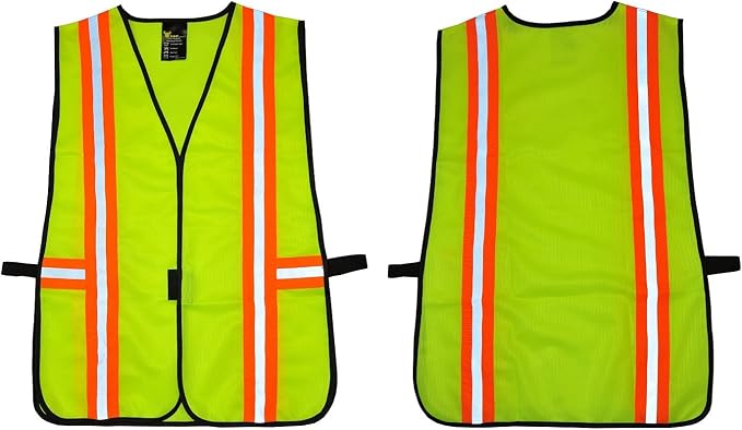 G & F Products High Visibility Reflective Safety Vest, One Size, Machine Washable Work Vest for Jobsite Safety