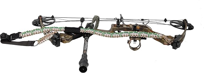 SUNYA Paracord Compound Bow Sling with V2 Upgraded Magnetic Connection System. Lightweight Hands Free Shoulder Carrying Sling for Bow Hunting, Field Archery and 3D
