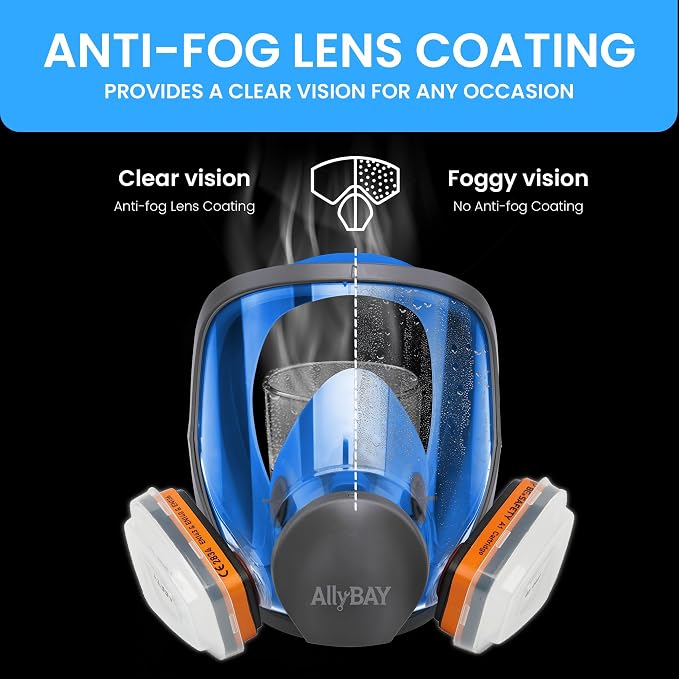 Reusable Respirator Mask with A1 & P2 Filters for Dust,Gas,Painting, Woodworking, Sanding, Construction,Clearning