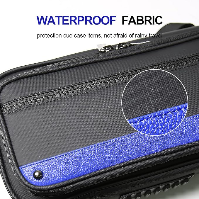 Pool Cue Case – Durable 4x4 & 4x5 Billiard Pool Cue Stick Carrying Case with Large Storage Space, Waterproof Billiards Accessories
