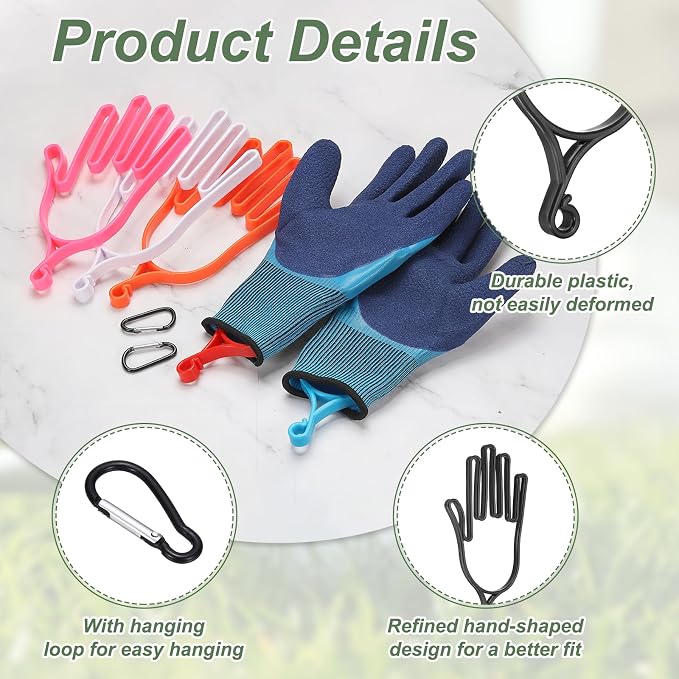 PATIKIL Golf Gloves Stretcher, Plastic Keeper Support Rack Holder Dryer Hanger Frame with Hanging Hooks for Men Women Sports Gloves Maintenance