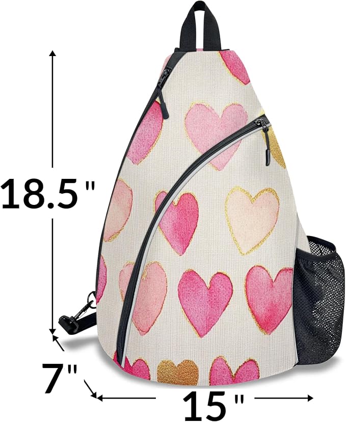 Pickleball Bag for Women Men Adjustable Crossbody Sling Backpack Hold Paddle Accessories
