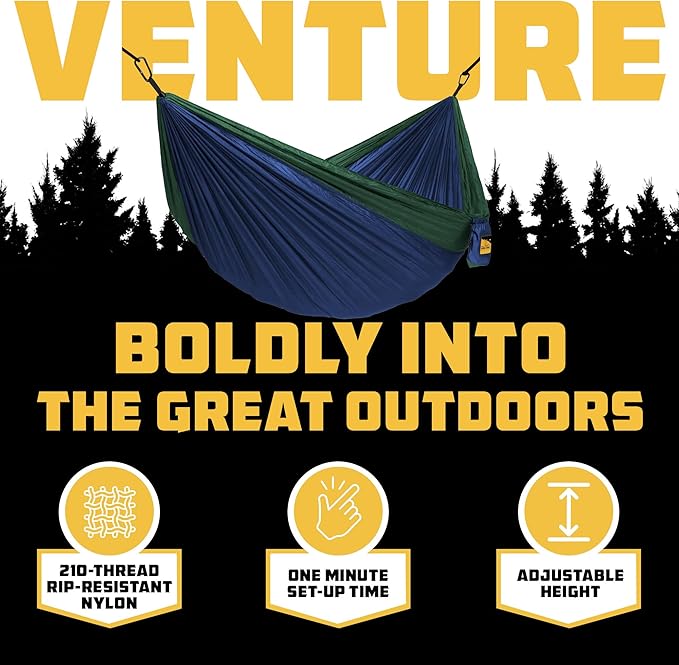 Wise Owl Outfitters Camping Hammock – up to 500lbs Portable Hammock with Tree Straps - Travel, Backpacking, Hiking, Outdoors Camping Gear - Single or Double
