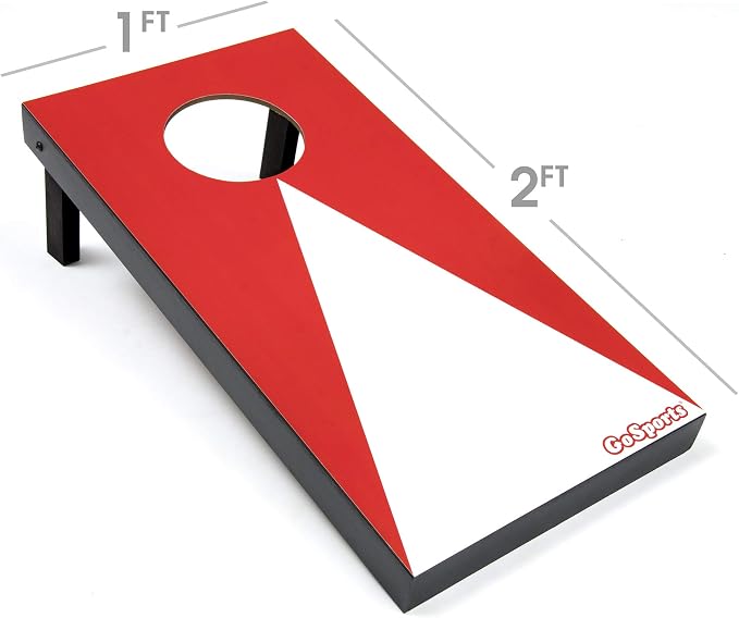GoSports 2 ft x 1 ft Portable Size Cornhole Set - Ready To Play with 6 Bean Bags and 2 Conrhole Boards - Great for Indoor, Outdoor, Family Events, Game Nights, and Backyard Play