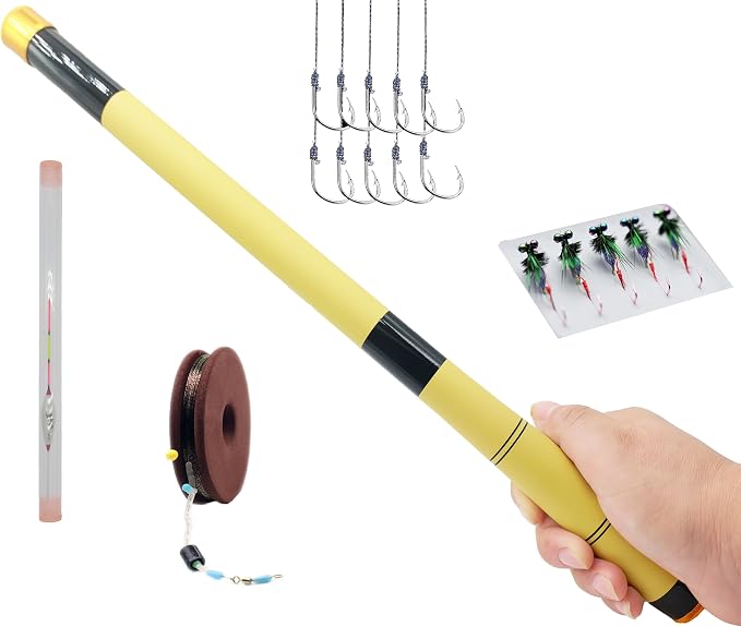 Carbon Fiber Telescopic Tenkara Rod Travel Rod Fishing Pole Kit for Bass