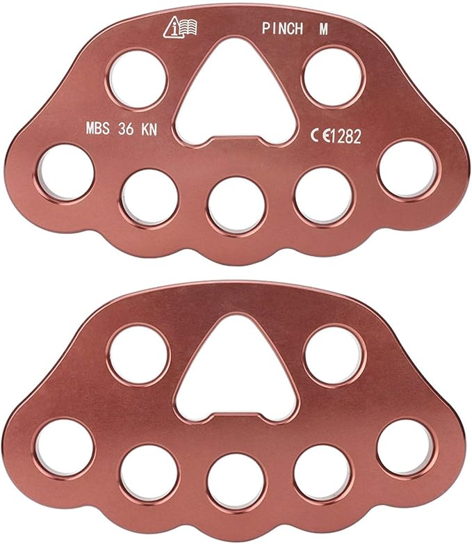 Uxsiya 36KN 8 Holes Outdoor Rigging Plate Rock Climbing Multi Anchor Point Connector Gear for Secure Climbing Adventures