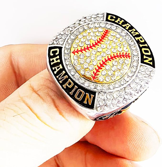 Size 7-14 Softball Baseball Championship Rings Basebll Ring Trophy Sport Ball Award Gift Winner Tournament Team
