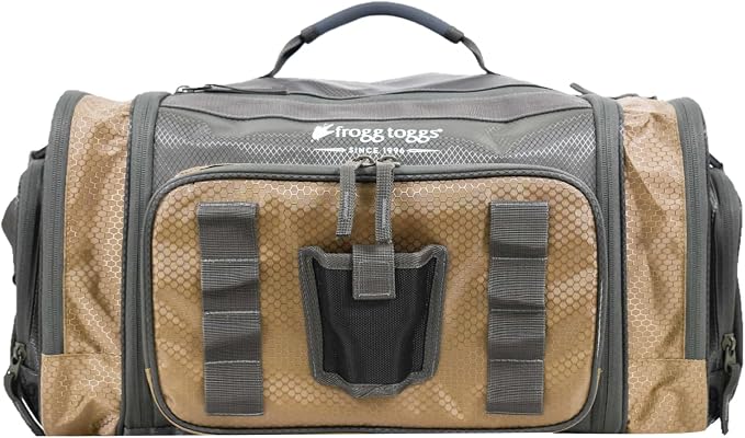 FROGG TOGGS Heavy Duty Fishing Tackle Duffle Bag, Includes Bait Trays