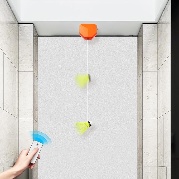 VICASKY 1Set Badminton Training Machine Automatic Rebound Trainer with Remote Control Portable Single Player Practice Aid Includes Ball for Adults