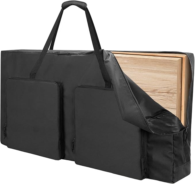 ALSLEA Cornhole Board Carry Bag - Heavy-Duty 600D Oxford Storage Case Fits 4'x2' Regulation Boards | Tailgate, Beach, Backyard Game Transport & Organizer Black