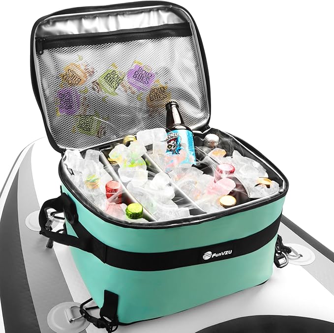 Paddle Board Cooler Bag - Waterproof SUP Bag for Stand Up Paddle Board and Kayak - Leakproof Inflatable Storage for SUP Accessories - Essential Paddleboarding Gear for Water Storage