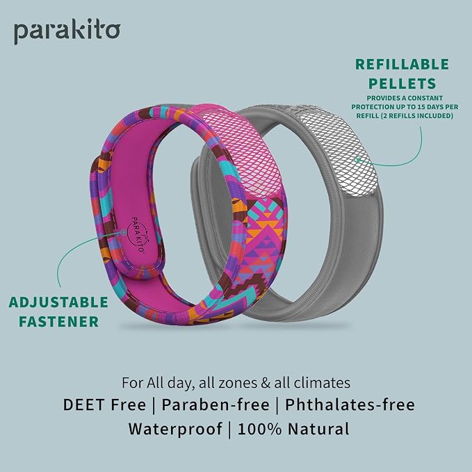 PARA'KITO Bonus Pack - 2 Wristbands & 2 Refills (Charcoal & Native)