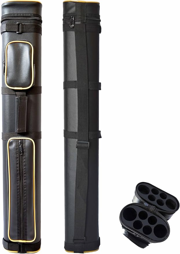 HAN'S DELTA 2x4 Hard Oval Pool Cue Billiard Stick Carrying Case, (Several Colors Available)