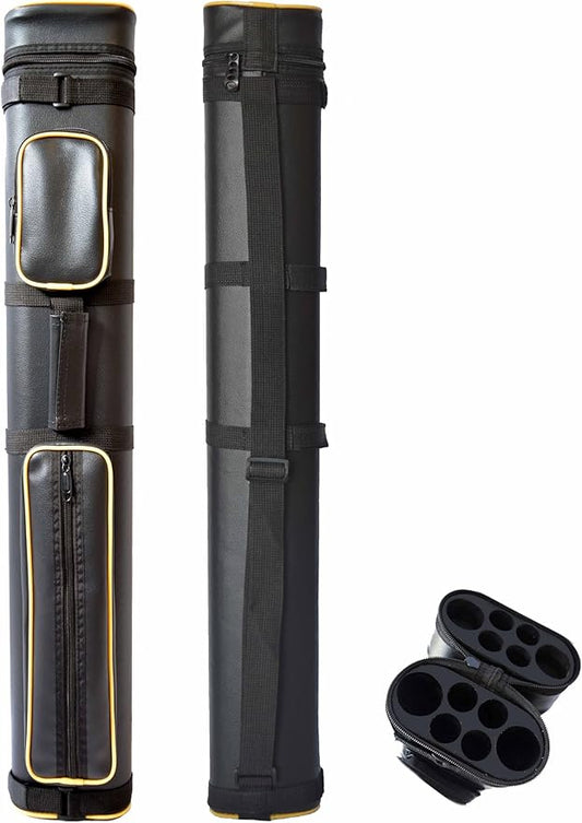 HAN'S DELTA 2x4 Hard Oval Pool Cue Billiard Stick Carrying Case, (Several Colors Available)