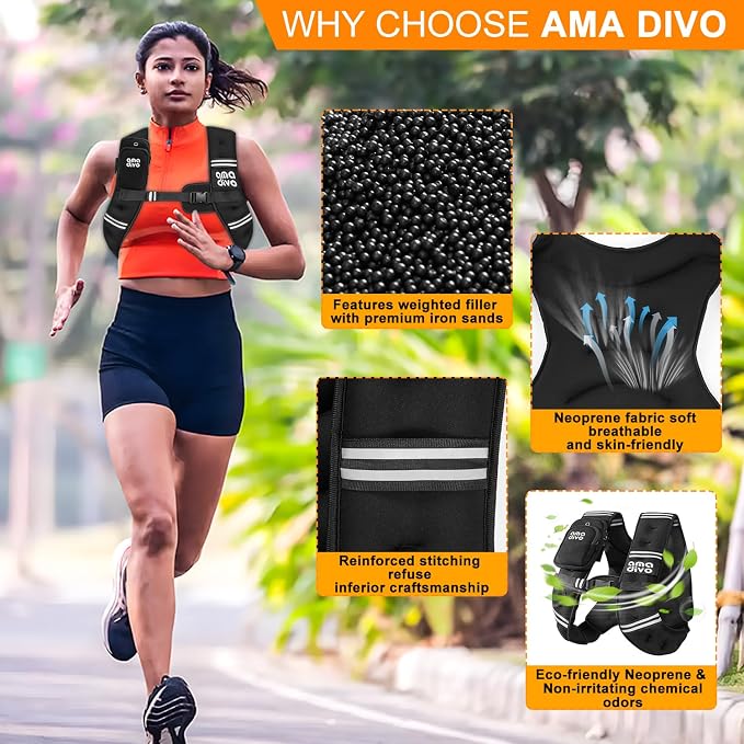 Weighted Vest for Men Women (20lb 16lb 12lb 8lb), Reflective Weighted Vest for Walking, Running, Workout & Fitness, Strength Training, Adjustable Buckles with Detachable Bag