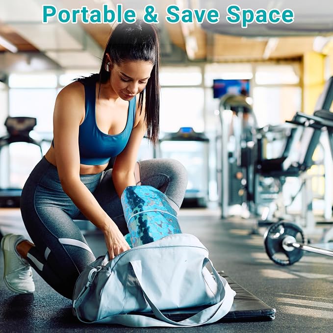 Estgora Gymnastics Barrel Inflatable Tumbling Air Roller, Gymnastic Tumble Equipment for Kids Home Use Back Handspring Trainer Octagon Tumbler Chearleeding Mat With Electric Pump
