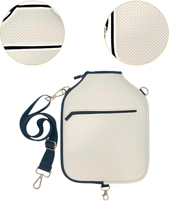 harayaa Pickleball Racket Cover Neoprene Protective Paddle Storage Carrier Pouch with Zipper And Detachable Adjustable Shoulder Strap Suitable for Facility Tr