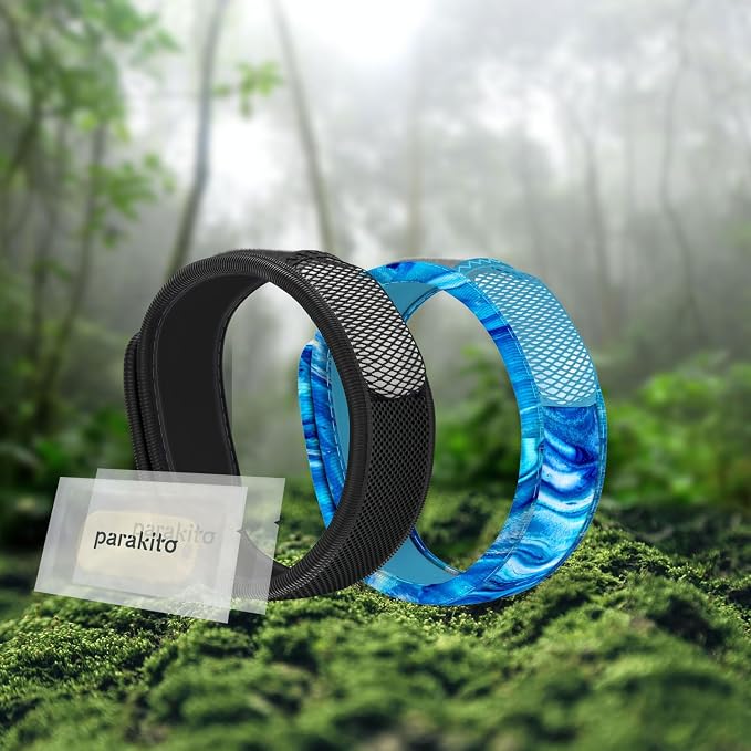 PARA'KITO Bonus Pack - 2 Wristbands & 2 Refills (Black & Neptune)