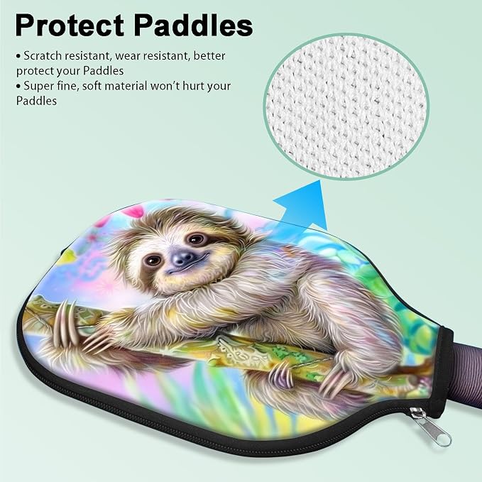Pickleball Paddle Cover- Premium Water-Resistant Racket Sleeves with Reinforced Zippers, Universal Fit for USAPA Standard Paddles, Extra Padding Protection 6