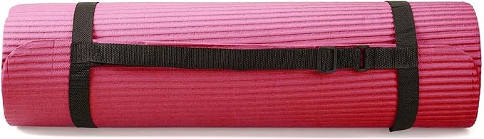 BalanceFrom 7-Piece Yoga Set with 71x24x0.5 Inches Extra Thick Mat and Carrying Sling – Includes 2 Blocks, Stretch Strap, 2 Towels, and Knee Pad for Home, Studio, and Gym Workouts