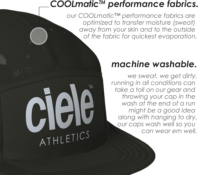 Ciele Athletics GOCap - Premium Washable Moisture Wicking Hat with Sun Protection, 5-Panel Knit Running Hat