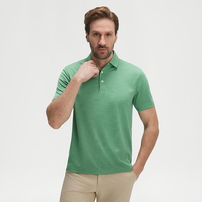 M MAELREG Men‘s Golf Shirts Short Sleeve Ultra-Light Soft Performance Quick Dry Athletic with UPF 30+ Polo Shirts for Men