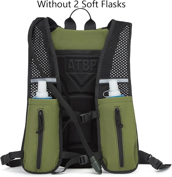 Running Hydration Vest Pack Tactical 3L Water Bladder Backpack Bag for Cycling Marathon Hiking Daypack Men & Women