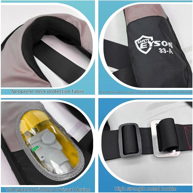 Automatic Inflatable Life Jacket,Preserver PFD for Adults,Life Vest for Adult,Supports Weight up to 330 pounds