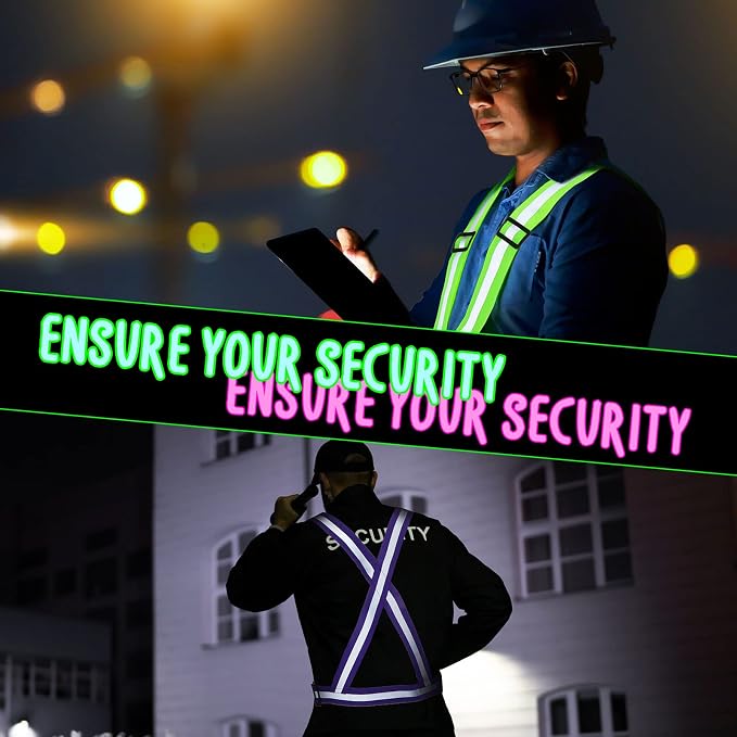 Macarrie 30 Pack Reflective Running Vest High Visibility Safety Vests, Lightweight Adjustable Elastic Reflective Gear for Night Running Jogging Cycling Walking Hiking Dog Walking Men Women Bulk Pack