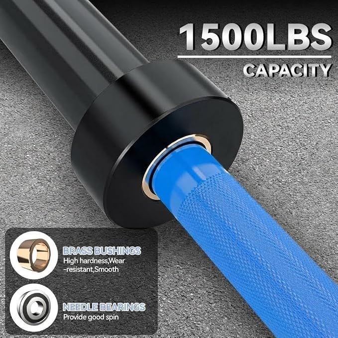 GaveeLife Olympic Barbell Bar for Weightlifting - 7FT Heavy Duty (1500LB/700LB), 4FT Short (500LB), 4FT EZ Curl Bar - Weight Bar Fit 2” Standard Weights - Home Gym Strength Training