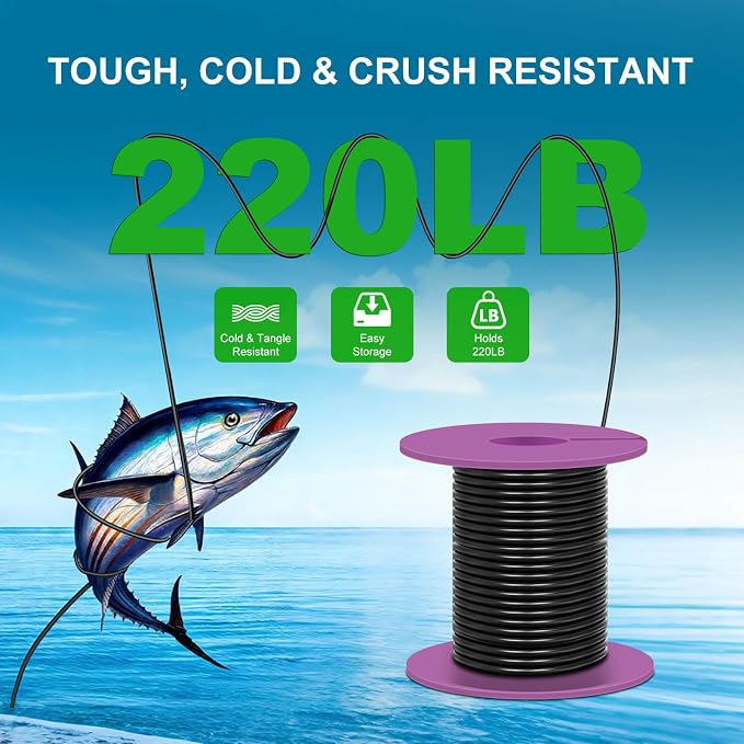 Fishing Camera 5" IPS 1080P 220° Angle 50ft Cable for Ice Lake Boat Kayak | 220° Ultra-Wide Lens, IR Night Vision, 6000mAh Battery, IP68 Waterproof, for Ice Lake Boat Kayak Pier Fishing