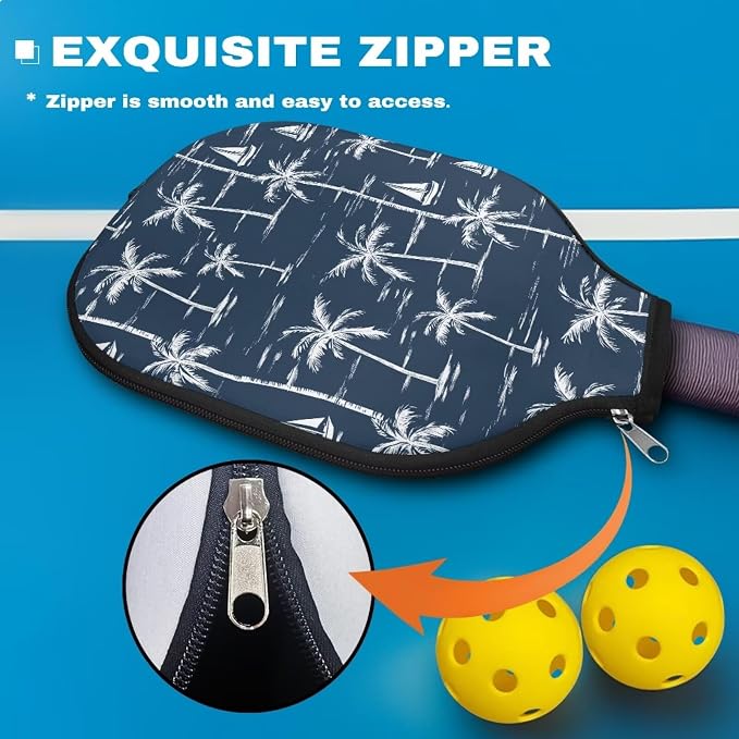 Blue Camo Corgi Pattern Print Pickleball Paddle Covers Only Paddles Holder Sleeve Fits Most Rackets