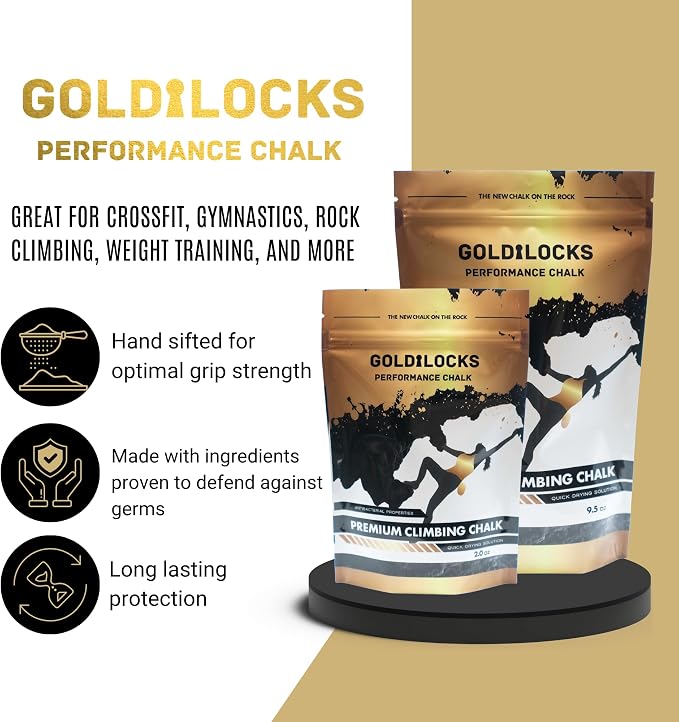 Goldilocks Chunky Chalk for Rock Climbing, Crossfit, Weight Training, Gymnastics, & More - Parent