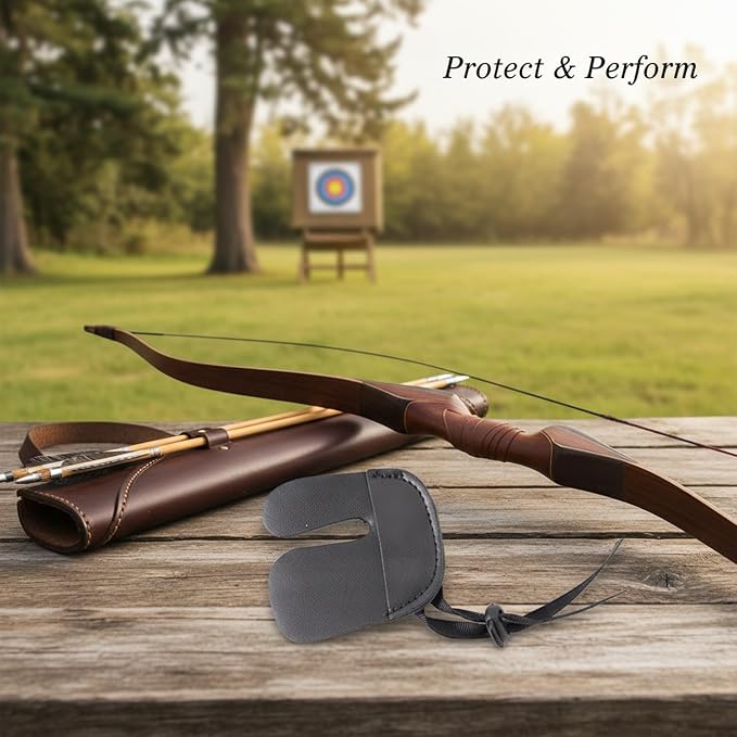 Archery Arm Guard PU Leather Forearm Protection for Bow String Slap (1 PC)
