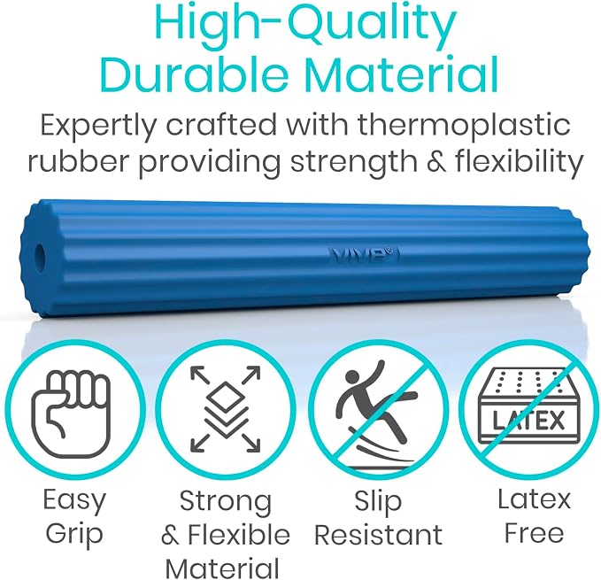 Vive Flex Therapy Bar for Tennis Elbow Relief (Medium) - Physical Therapy Aid, Improve Tendonitis & Grip Strength - Resistance for Golfers, Hand, Epicondylitis, Equipment- Strengthens Wrist & Forearm