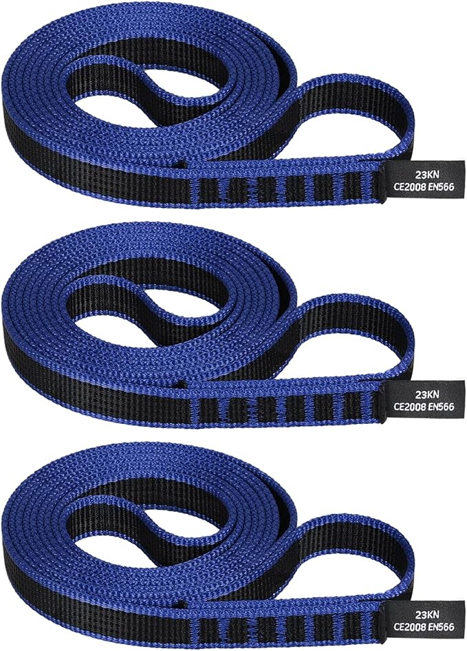 18mm Nylon Climbing Sling Runner 23KN CE2008/EN566 Certified - Webbing Straps for Outdoor Rock Climbing, Rappelling, Swing, Yoga Hammock etc