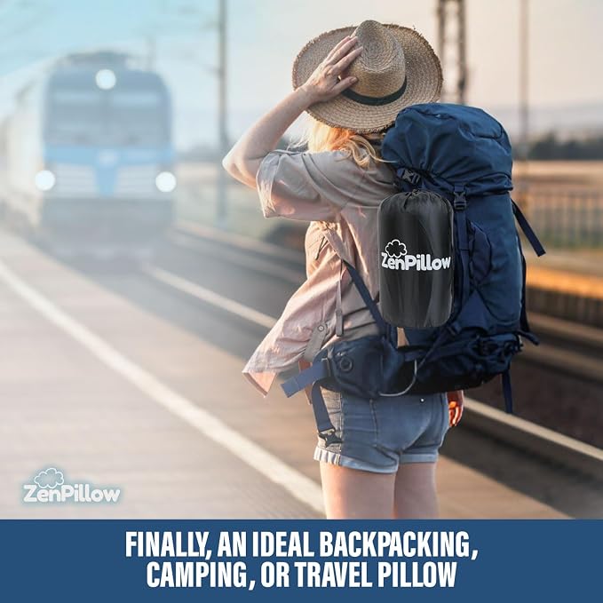 Unique Cervical Travel Pillow, Contour Shaped Memory Foam Neck Pillow - Ergonomic Pillow for Neck and Shoulder Pain - Versatile Camping Pillow
