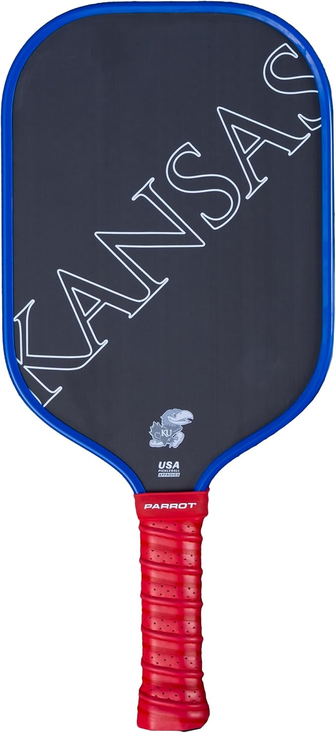 Team Golf Parrot Paddles NCAA Kansas Pro-Formance Pickleball Paddle (Wordmark)