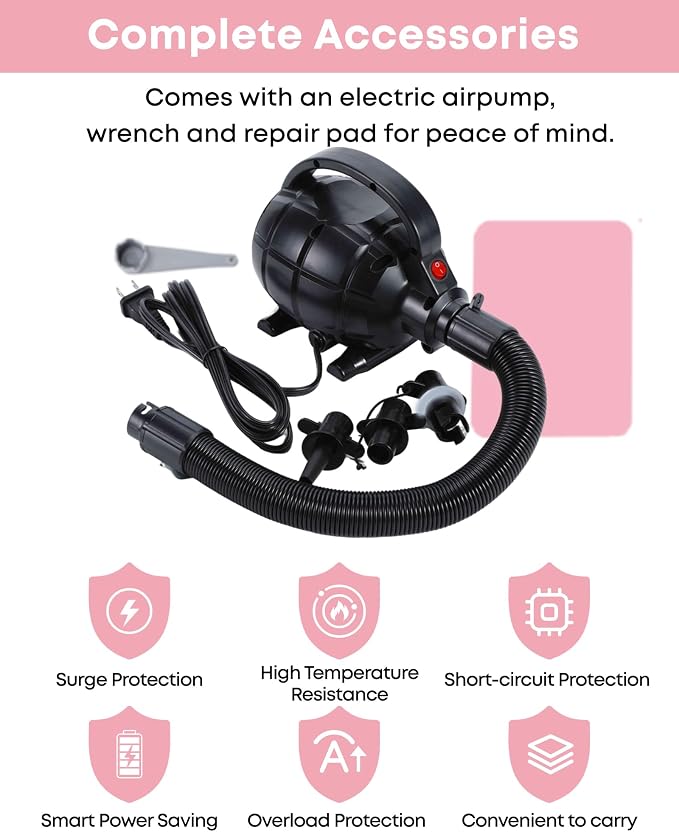 Air Barrel - Air Roller Gymnastics Barrel for Back Handspring Trainer, Air Tumble Mat with Pump for Gym Training/Yoga Balance Exercise/Cheerleading/Home and Outdoor Use