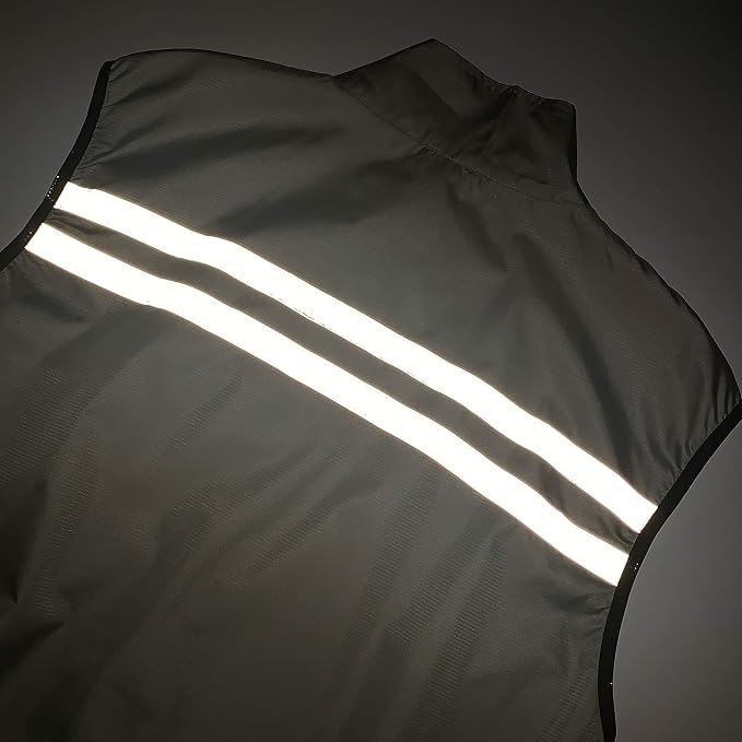 bpbtti Men's Hi-Viz Safety Running Cycling Vest Sleeveless Windbreaker vests- Windproof and Reflective