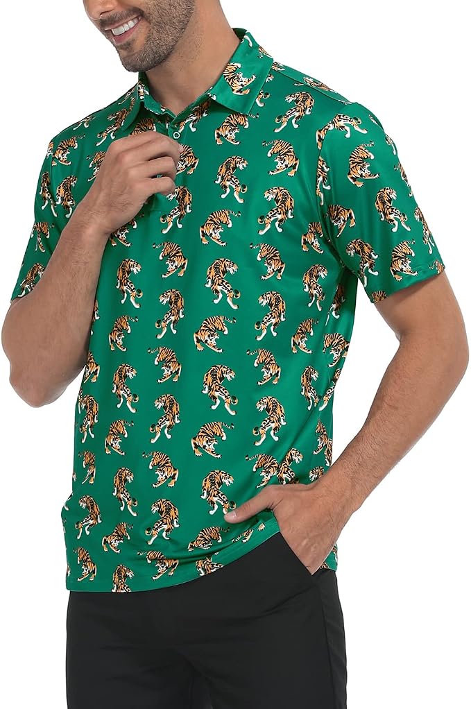 LRD Golf Shirts for Men UPF 50 Moisture Wicking Short Sleeve Polo Shirt