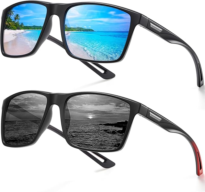 EYEGUARD 2 Pack Bifocal Reading Sunglasses for Men,Sports Sun Readers UV400 Protection Outdoor Driving Reading Glasses