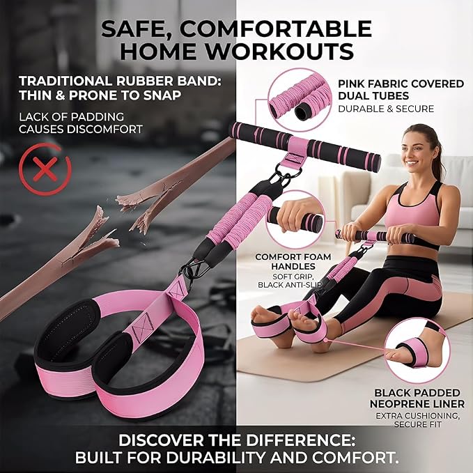 New Pedal Resistance Band with Handle, Sturdy Material, Multifunctional Adjustable, Weight 30lbs 60lbs 90lbs, Suitable for Full-Body Workouts, A Portable Fitness Tool Suitable for Both Men and Women