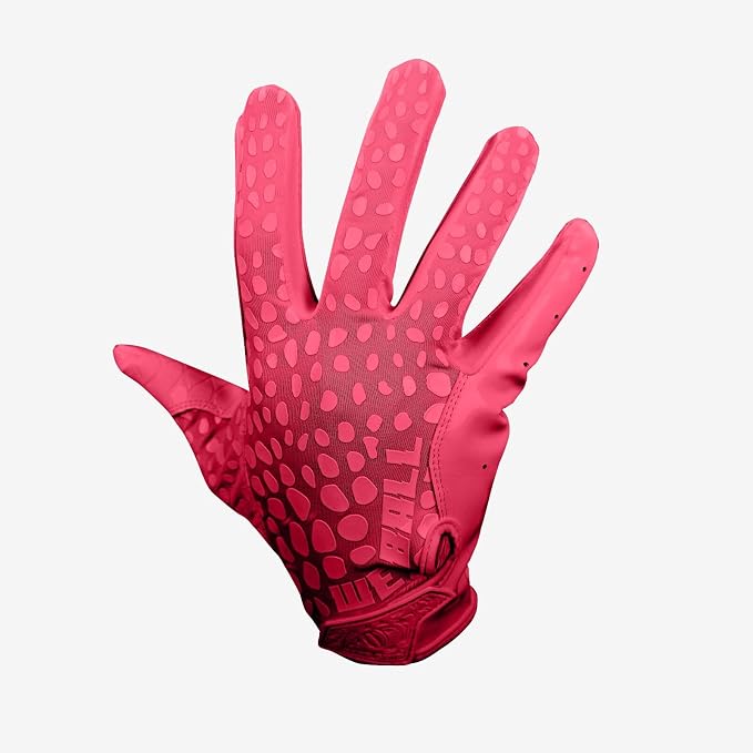 We Ball Sports Hypr-Grip Football Gloves, Men’s Sticky Silicone Palm Receiver Gloves