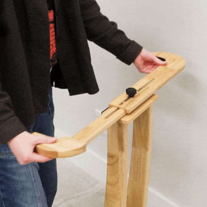 StoreYourBoard SurfStand, Vertical Surfboard Stand, Freestanding Wooden Indoor Display for Shortboard and Longboard, Adjustable to Fit Boards 16" to 26" Wide
